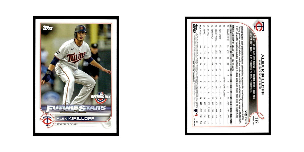Alex Kirilloff 2022 Topps Opening Day #179 Minnesota Twins Baseball Card NM