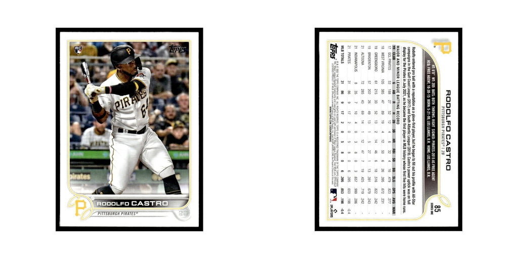 Rodolfo Castro Rookie 2022 Topps Opening Day #85 Pittsburgh Pirates NM
