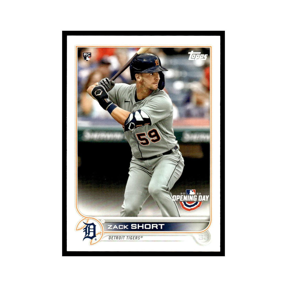 Zack Short Rookie 2022 Topps Opening Day #133 Detroit Tigers Baseball Card NM