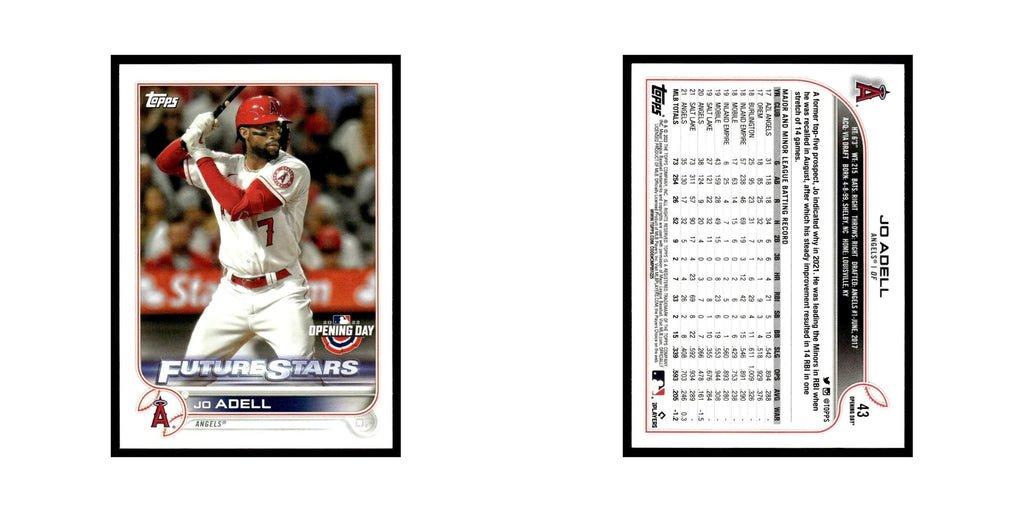 Jo Adell 2022 Topps Opening Day #43 Los Angeles Angels Baseball Card NM