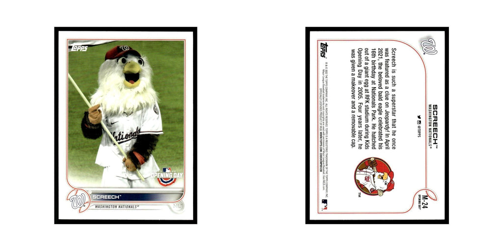 Screech 2022 Topps Opening Day #M-24 Washington Nationals Baseball Card NM