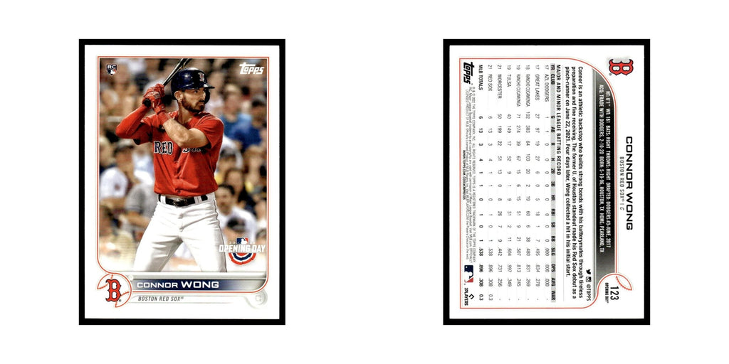 Connor Wong Rookie 2022 Topps Opening Day #123 Boston Red Sox Baseball Card NM