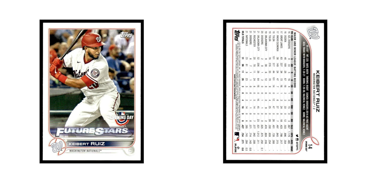 Keibert Ruiz 2022 Topps Opening Day #14 Washington Nationals Baseball Card NM