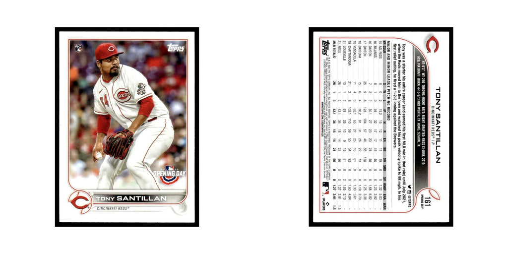 Tony Santillan Rookie 2022 Topps Opening Day #161 Cincinnati Reds NM