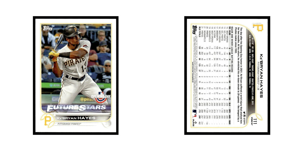 Ke'Bryan Hayes 2022 Topps Opening Day #111 Pittsburgh Pirates Baseball Card NM