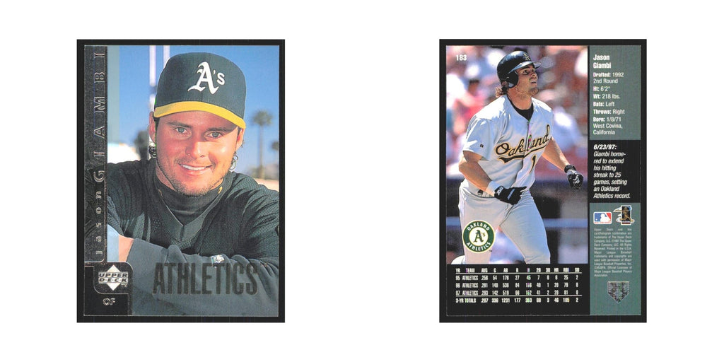 1998 Upper Deck Jason Giambi Athletics #183