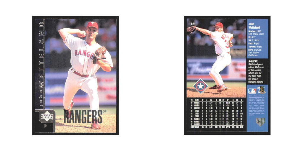 1998 Upper Deck John Wetteland Rangers #521
