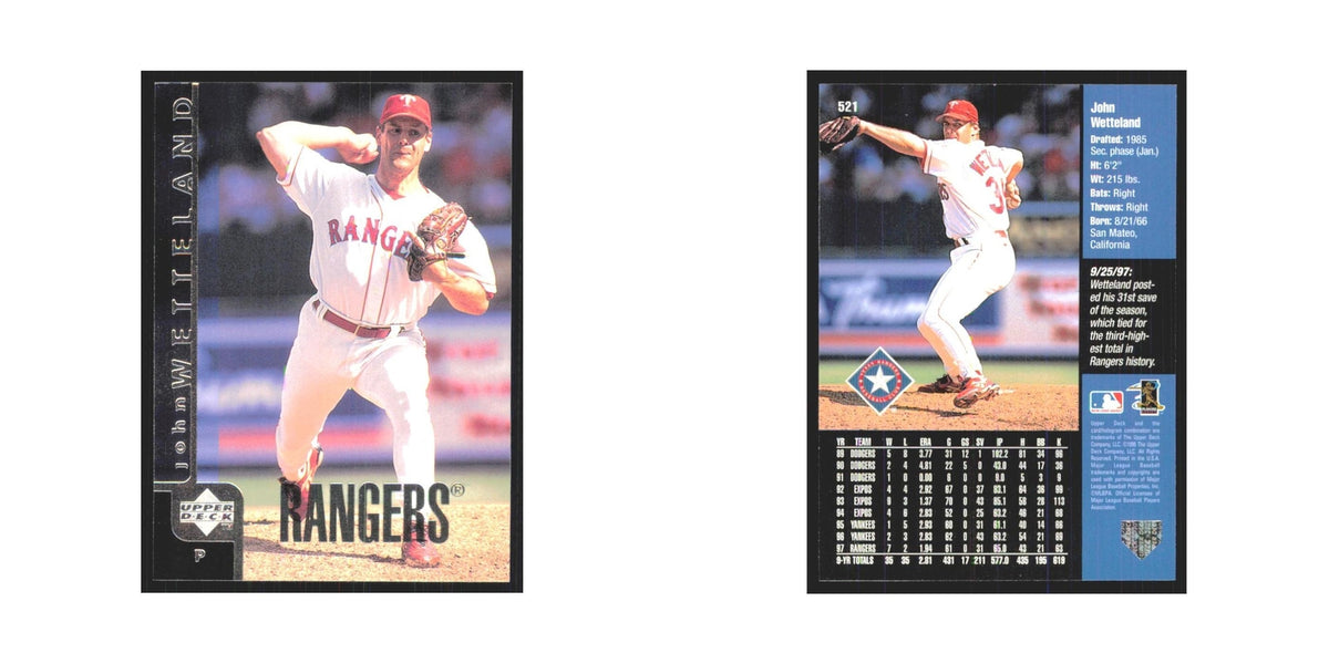 1998 Upper Deck John Wetteland Rangers #521