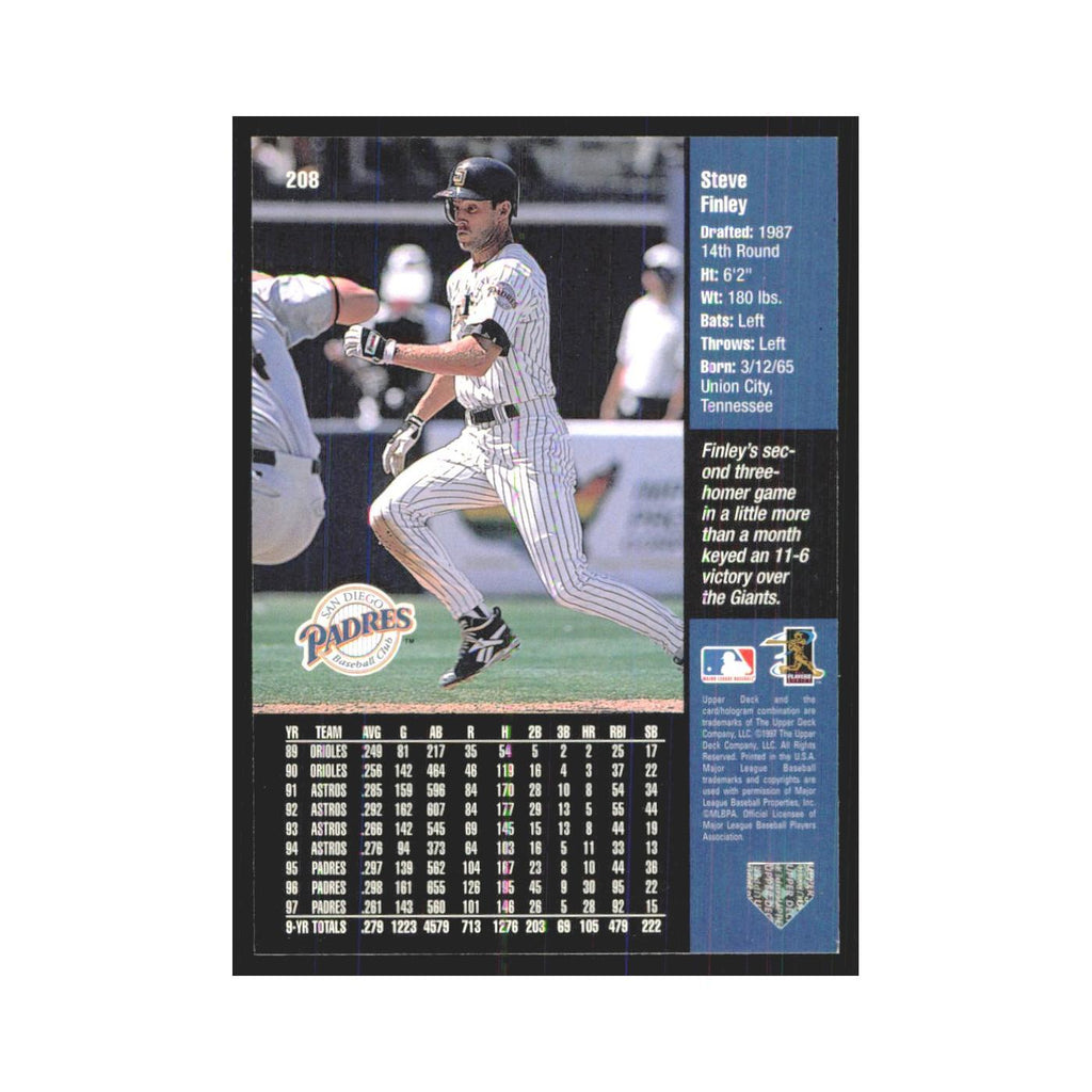 1998 Upper Deck Steve Finley Padres #208
