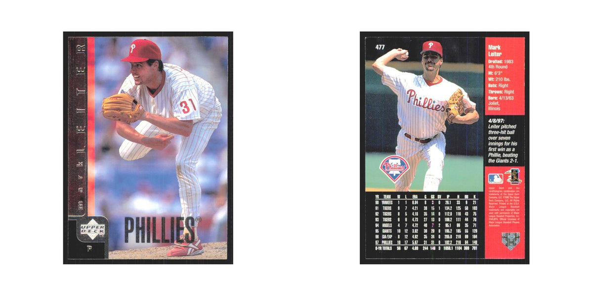 1998 Upper Deck Mark Leiter Phillies #477