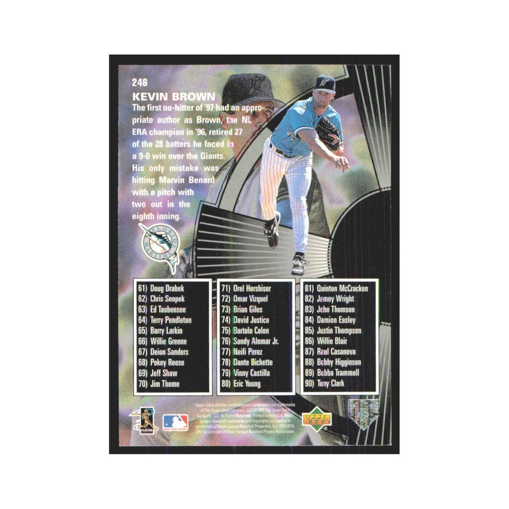 1998 Upper Deck Kevin Brown Florida Marlins #246