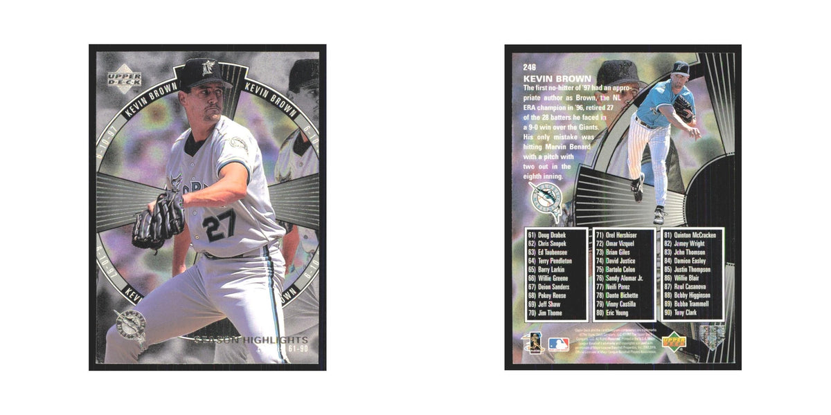 1998 Upper Deck Kevin Brown Florida Marlins #246