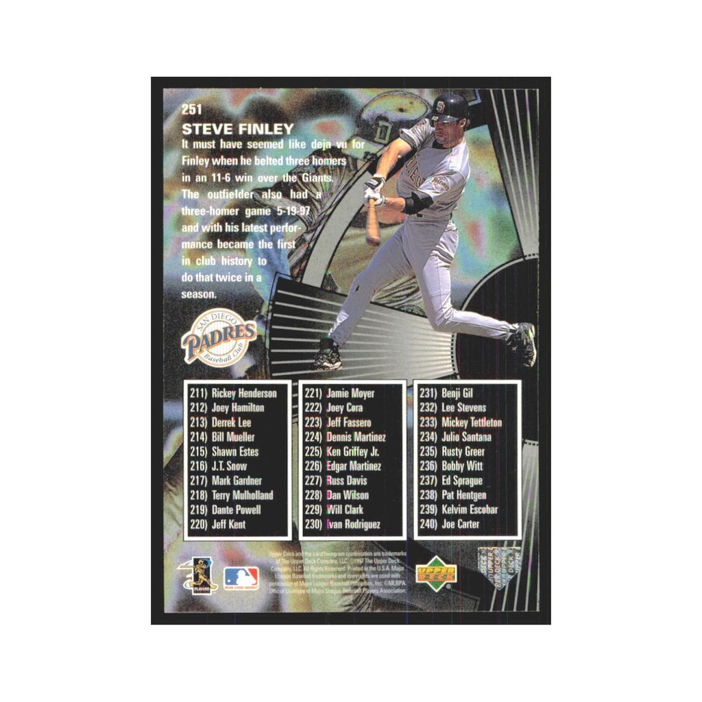 1998 Upper Deck Steve Finley Padres #251