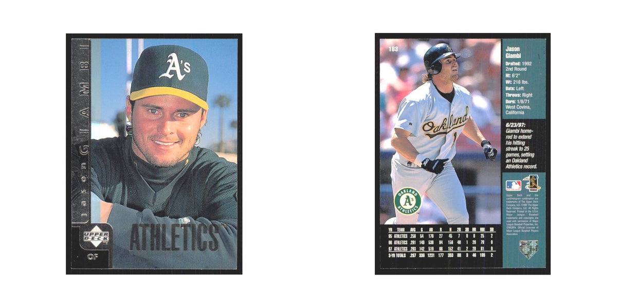 1998 Upper Deck Jason Giambi Athletics #183