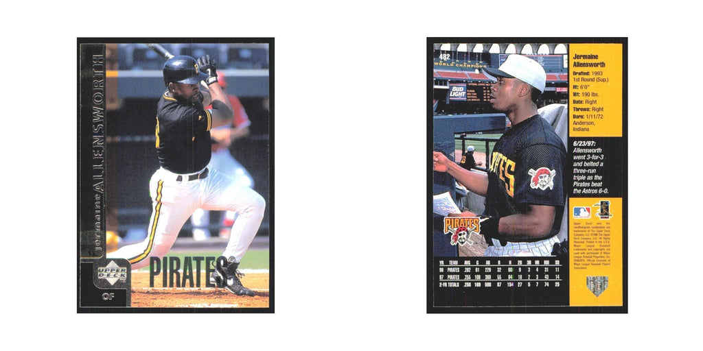 1998 Upper Deck Jermaine Allensworth Pirates #482