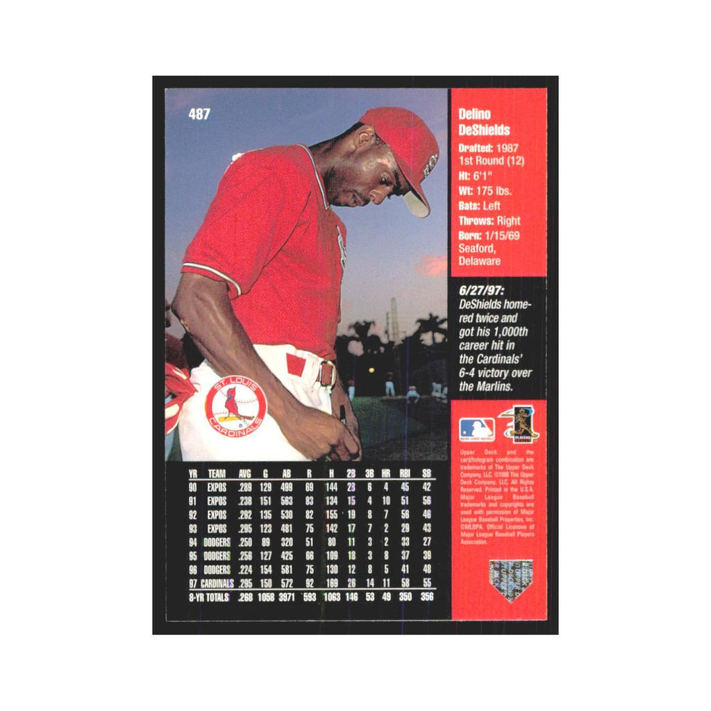 1998 Upper Deck Delino DeShields Cardinals #487