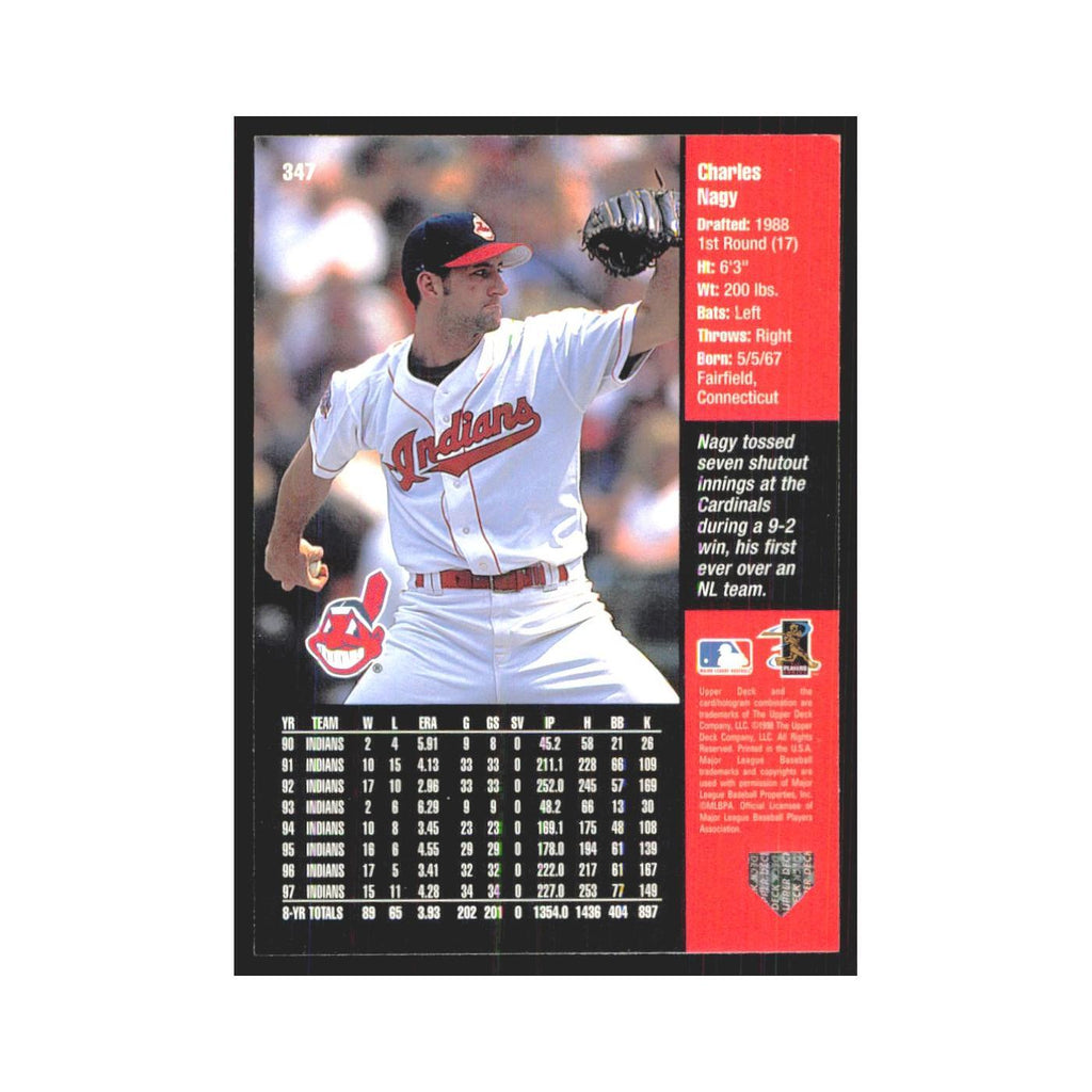 1998 Upper Deck Charles Nagy Indians #347