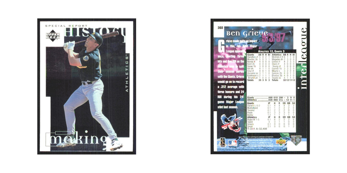 1998 Upper Deck Ben Grieve Athletics #368