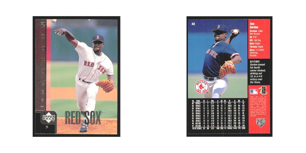 1998 Upper Deck Tom Gordon Red Sox #43