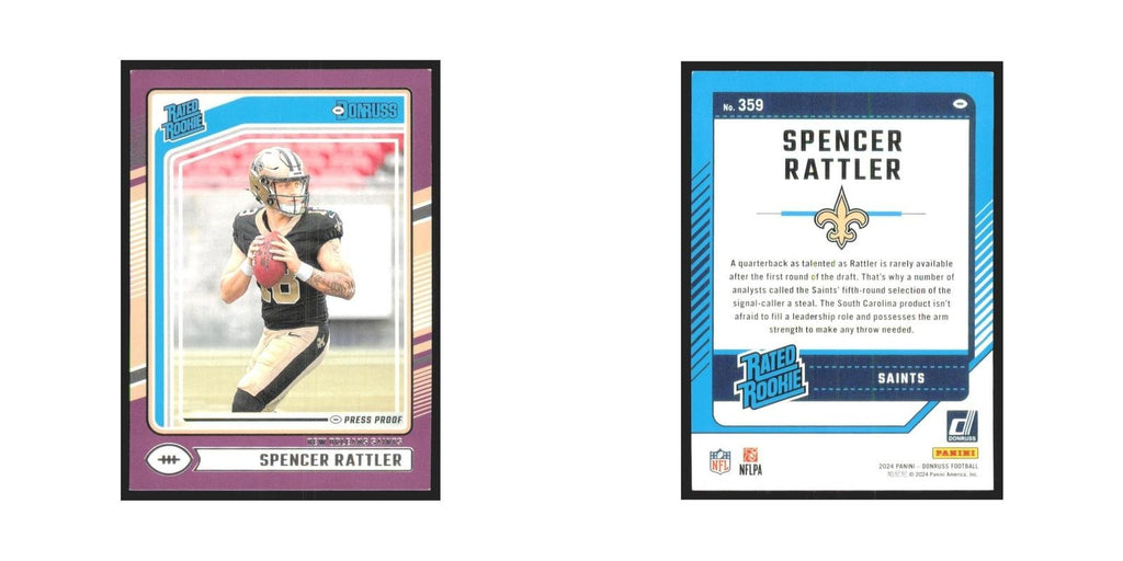 2024 Donruss Spencer Rattler RC Saints #359