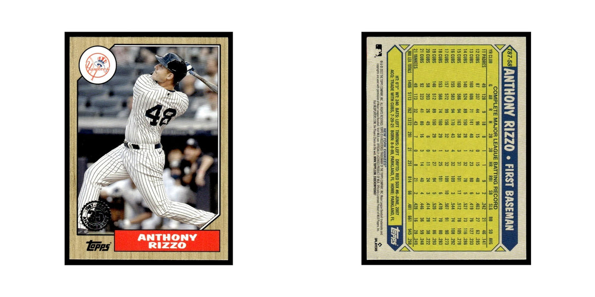 Anthony Rizzo 2022 Topps Opening Day #T87-58 New York Yankees Baseball Card NM