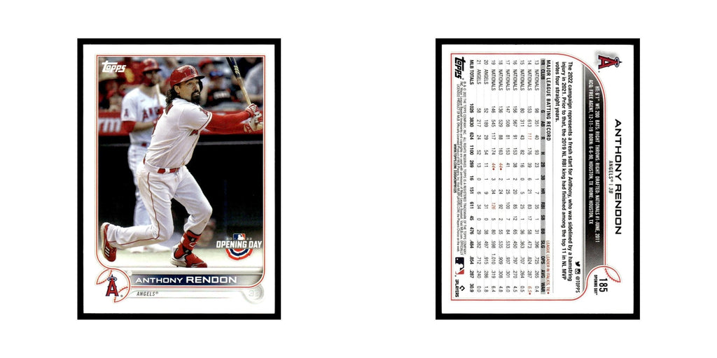 Anthony Rendon 2022 Topps Opening Day #185 Los Angeles Angels Baseball Card NM