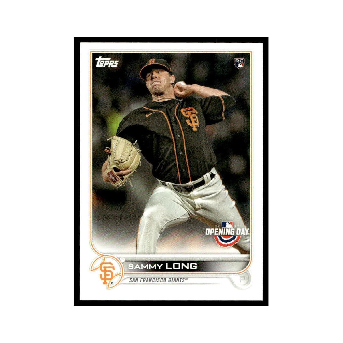 Sammy Long Rookie 2022 Topps Opening Day #156 San Francisco Giants NM