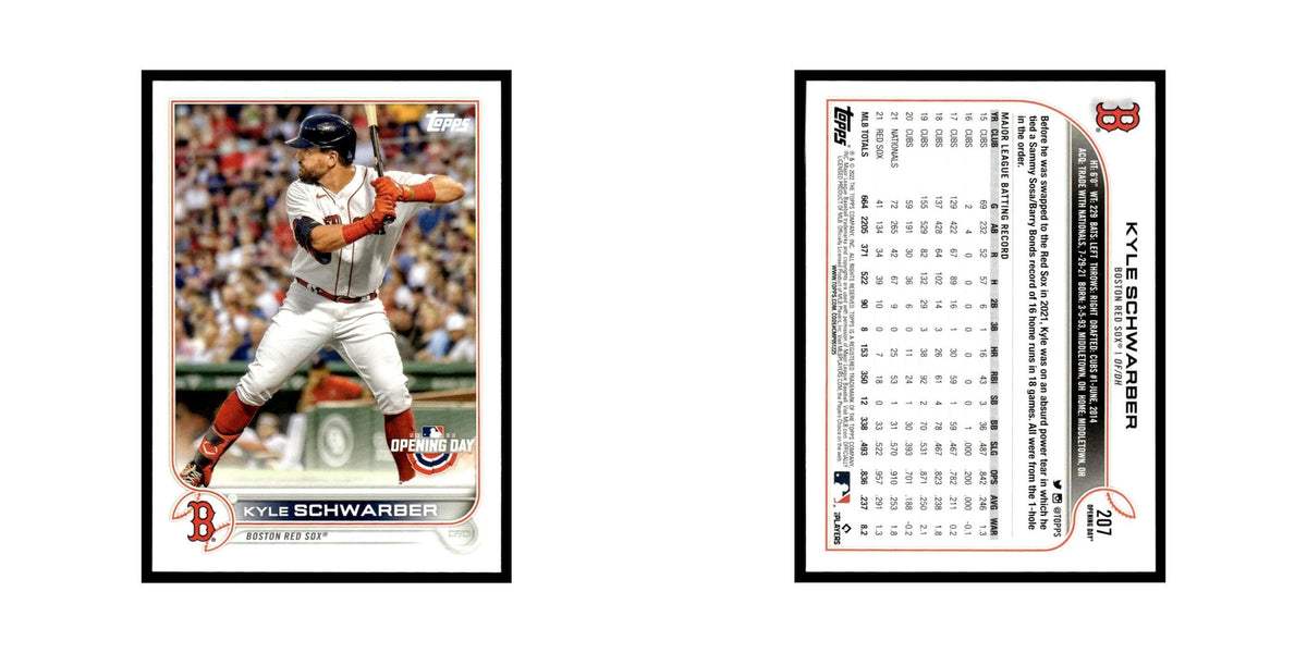 Kyle Schwarber 2022 Topps Opening Day #207 Boston Red Sox Baseball Card NM