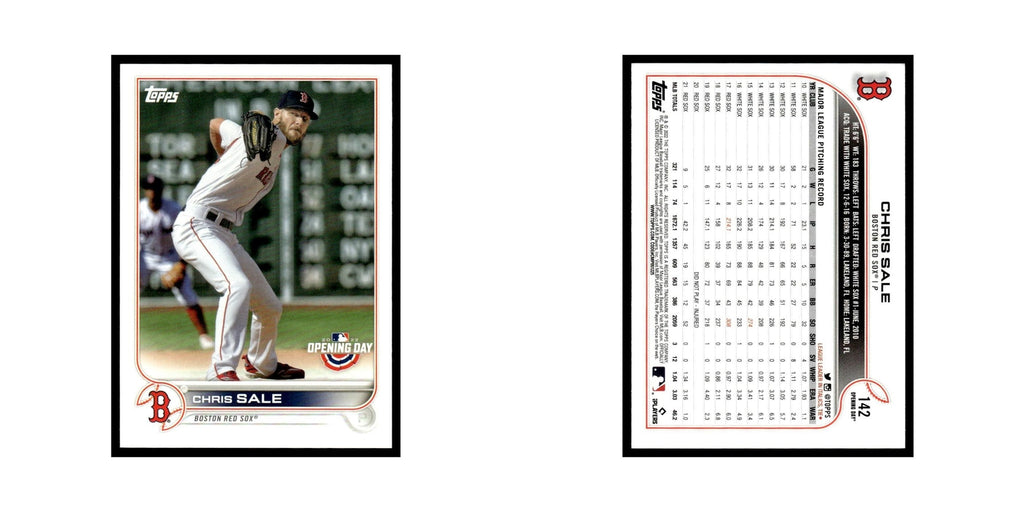 Chris Sale 2022 Topps Opening Day #142 Boston Red Sox Baseball Card NM