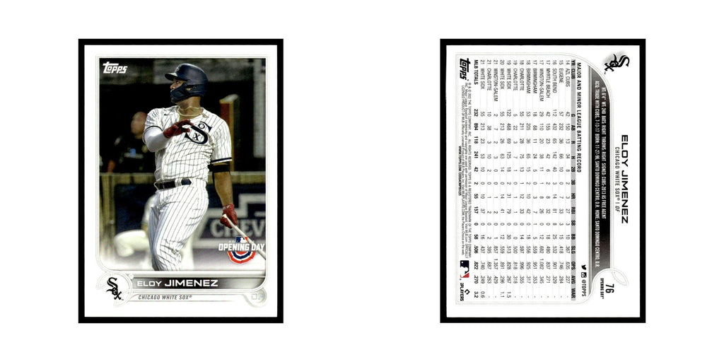 Eloy Jimenez 2022 Topps Opening Day #76 Chicago White Sox Baseball Card NM