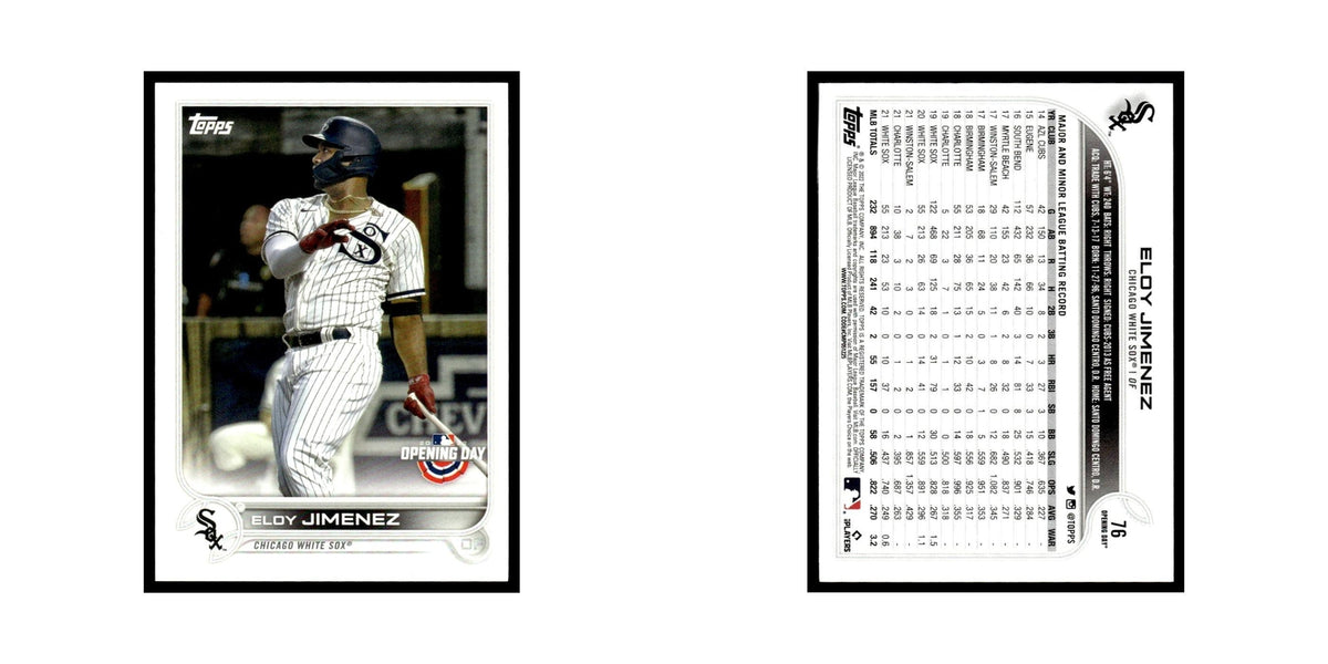 Eloy Jimenez 2022 Topps Opening Day #76 Chicago White Sox Baseball Card NM