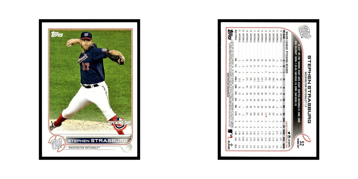 Stephen Strasburg 2022 Topps Opening Day #52 Washington Nationals NM