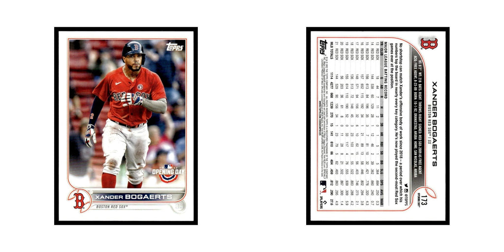 Xander Bogaerts 2022 Topps Opening Day #173 Boston Red Sox Baseball Card NM