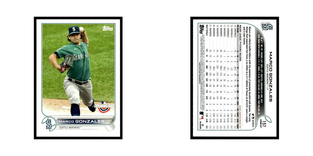 Marco Gonzales 2022 Topps Opening Day #157 Seattle Mariners Baseball Card NM