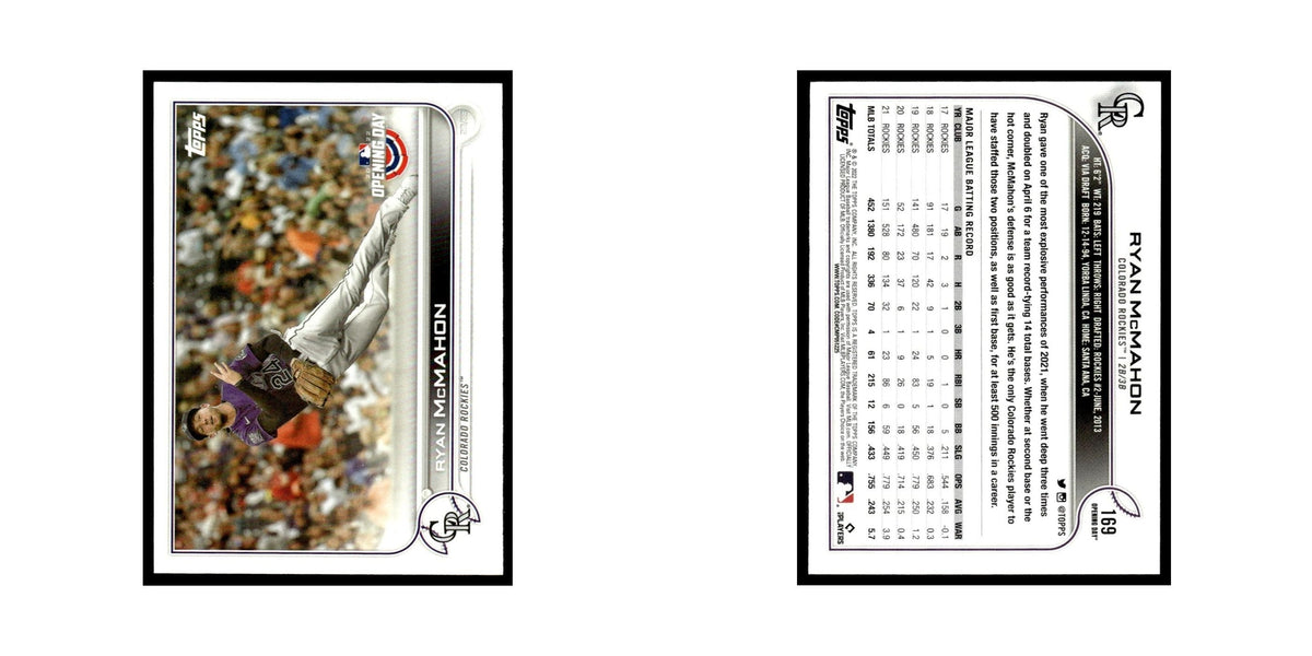 Ryan McMahon 2022 Topps Opening Day #169 Colorado Rockies Baseball Card NM