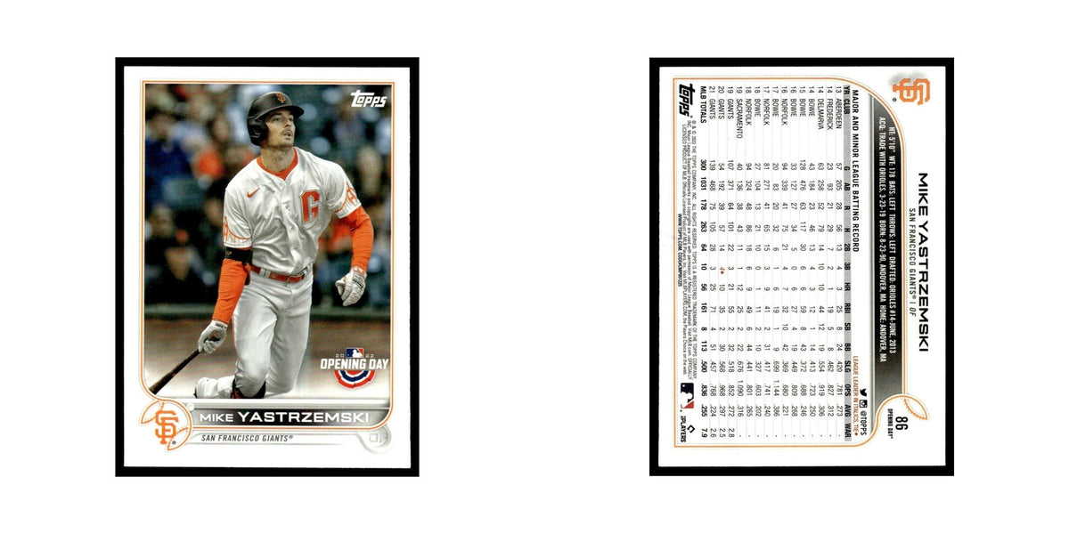 Mike Yastrzemski 2022 Topps Opening Day #86 San Francisco Giants NM