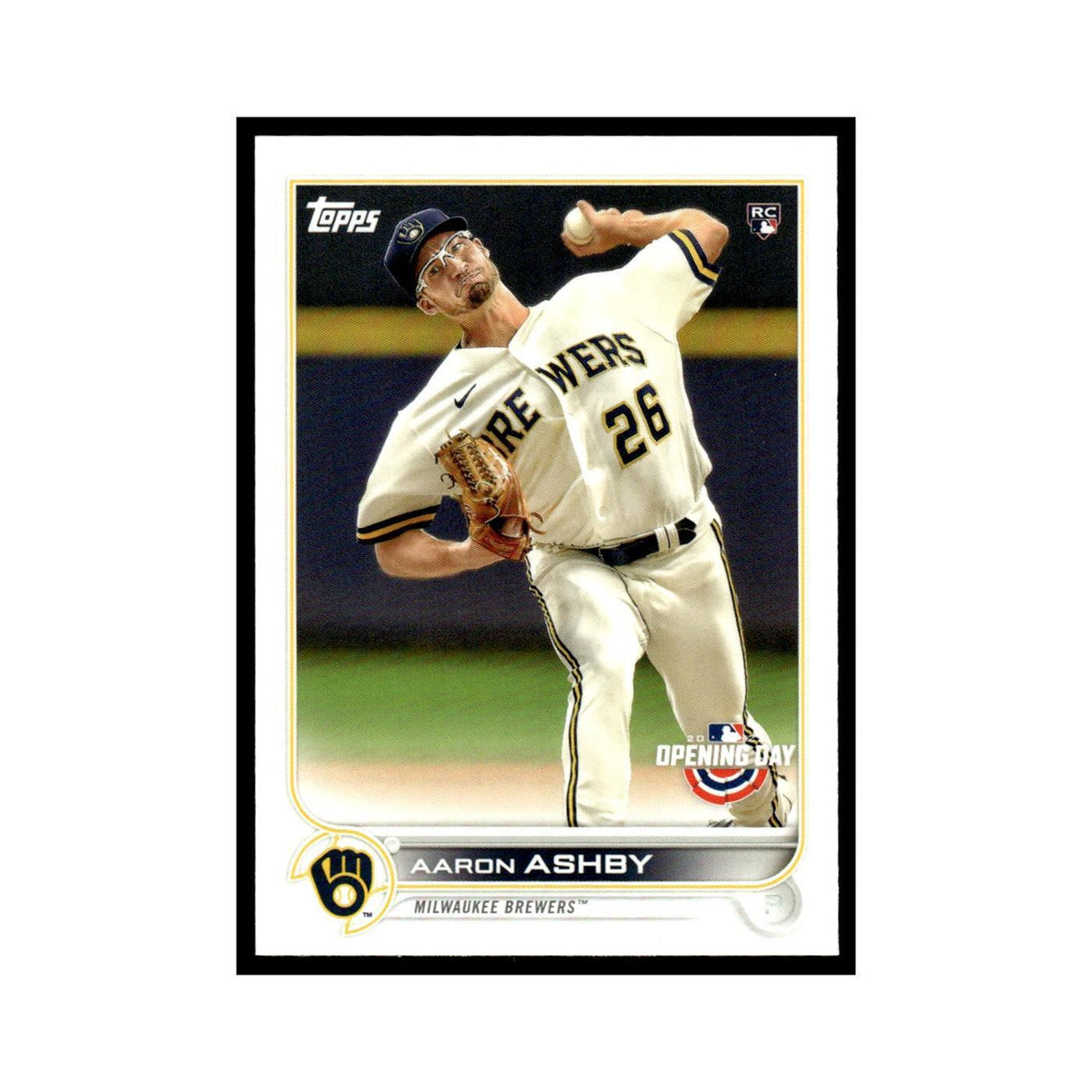Aaron Ashby Rookie 2022 Topps Opening Day #119 Milwaukee Brewers NM
