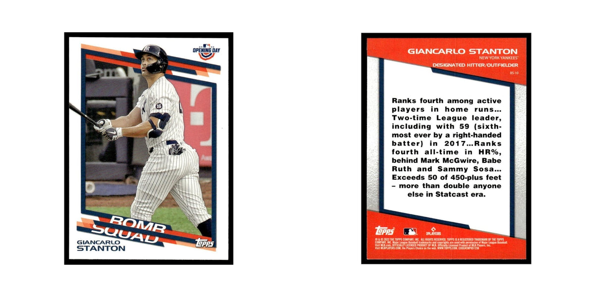 Giancarlo Stanton 2022 Topps Opening Day #BS-10 New York Yankees NM