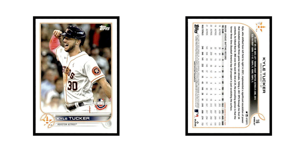 Kyle Tucker 2022 Topps Opening Day #16 Houston Astros Baseball Card NM