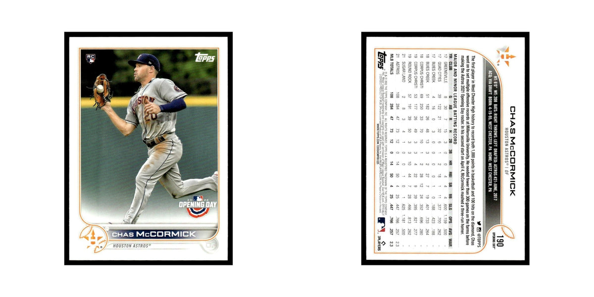 Chas McCormick 2022 Topps Opening Day #190 Houston Astros Baseball Card NM
