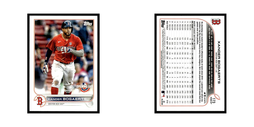Xander Bogaerts 2022 Topps Opening Day #173 Boston Red Sox Baseball Card NM