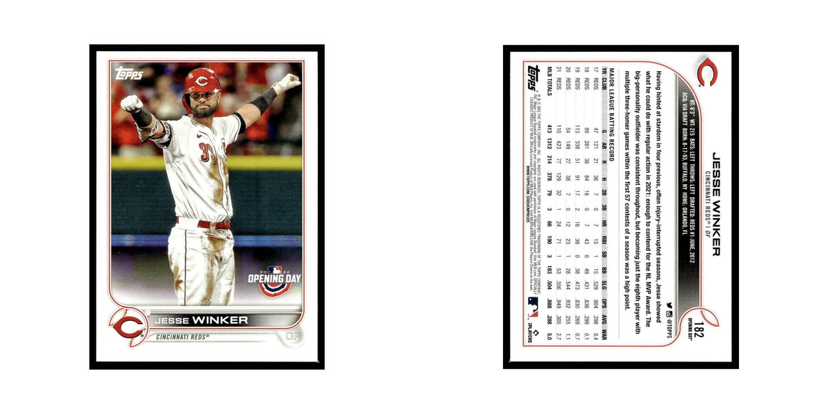 Jesse Winker 2022 Topps Opening Day #182 Cincinnati Reds Baseball Card NM