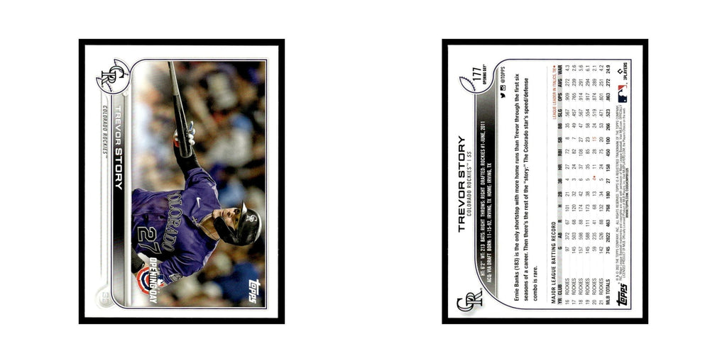 Trevor Story 2022 Topps Opening Day #177 Colorado Rockies Baseball Card NM