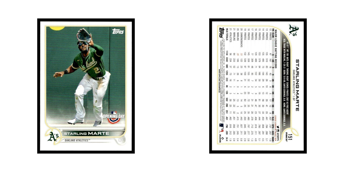 Starling Marte 2022 Topps Opening Day #151 Oakland Athletics Baseball Card NM