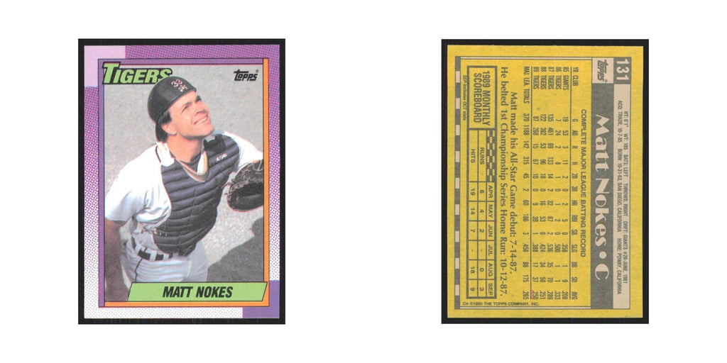 1990 Topps Matt Nokes Tigers #131