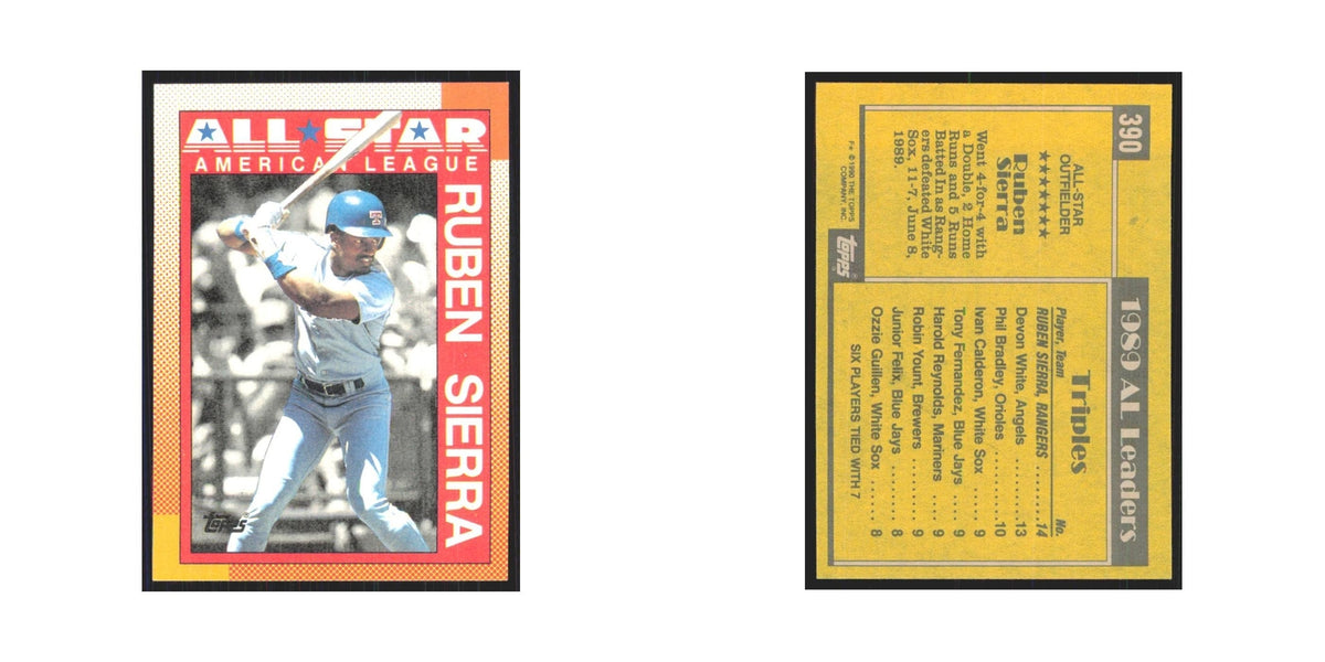 1990 Topps Ruben Sierra Rangers #390
