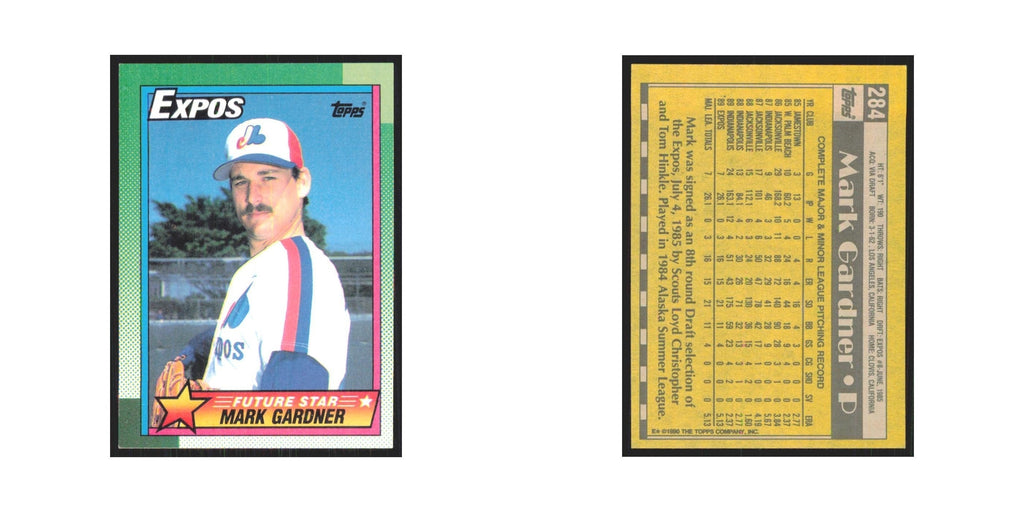 1990 Topps Mark Gardner Montreal Expos #284
