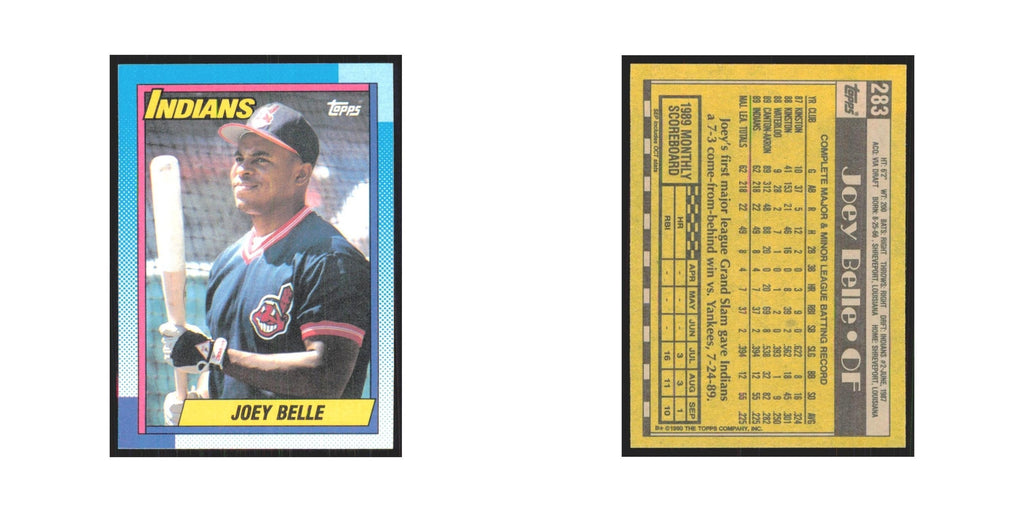 1990 Topps Joey Belle Indians #283