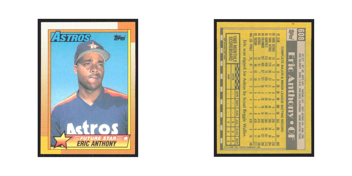 1990 Topps Eric Anthony Astros #608