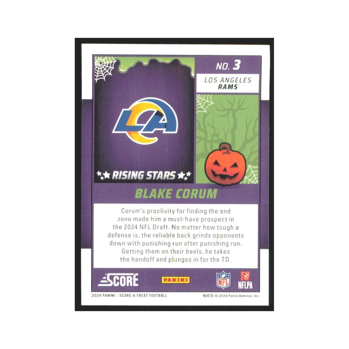 2024 Score-A-Treat Blake Corum RC Rams #3